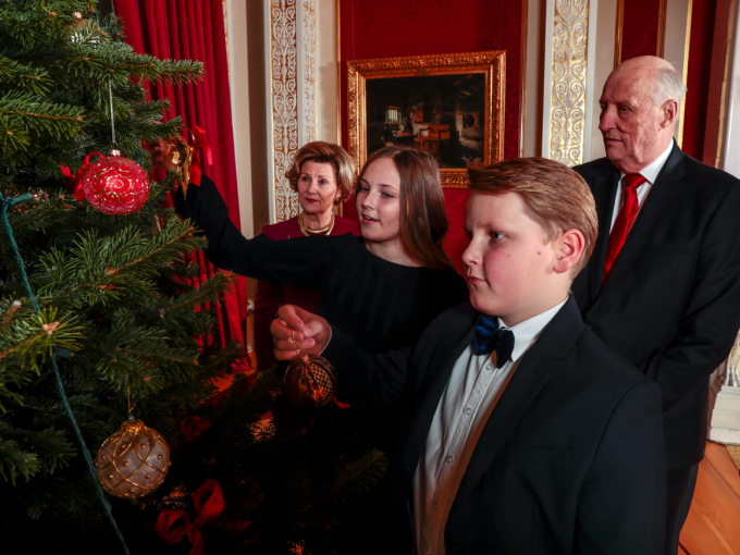 Julefotografering på Slottet. Foto: Lise Åserud, NTB scanpix